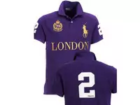 polo t-shirt man nom de la ville purple london pas cher